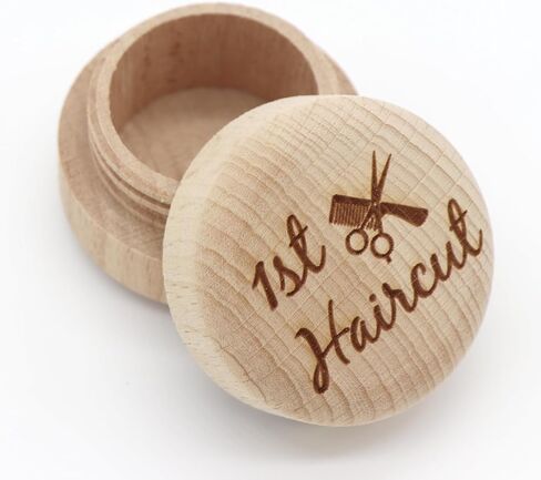 Custom Wooden First Haircut Curl Keepsake,Baby's First Curl Keepsake Box，My First Haircut Box (style 2) in Saudi Arabia