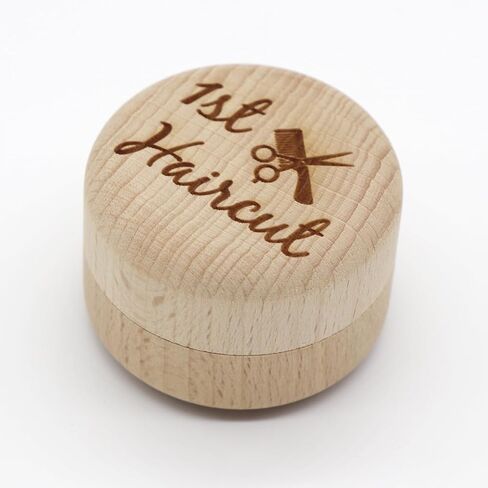 Custom Wooden First Haircut Curl Keepsake,Baby's First Curl Keepsake Box，My First Haircut Box (style 2) in Saudi Arabia