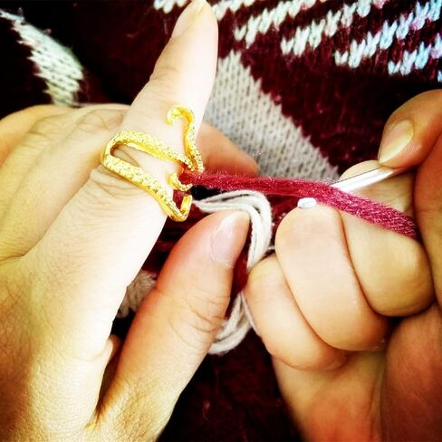 3 قطع من حلقة الحياكة القابلة للتعديل، ملحقات الحياكة، حلقة الأخطبوط للرجال والنساء، دليل خيوط التهاب المفاصل، حامل الإصبع، كشتبان الحياكة in Kuwait