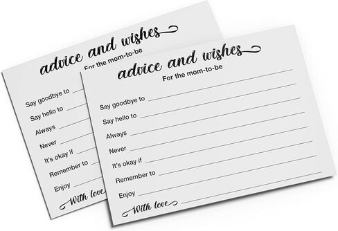 Grehge es for Baby Shower، حزمة من 50 بطاقة نصيحة للأطفال، بطاقات ألعاب استحمام الطفل، 4 × 6 بوصات (تنبؤات الطفل) in Kuwait