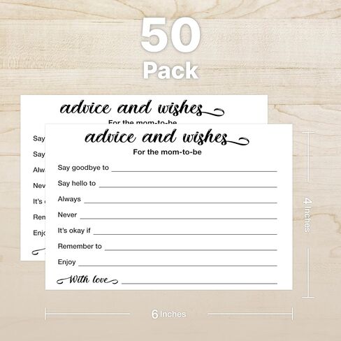 Grehge es for Baby Shower، حزمة من 50 بطاقة نصيحة للأطفال، بطاقات ألعاب استحمام الطفل، 4 × 6 بوصات (تنبؤات الطفل) in Kuwait