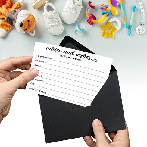 Grehge es for Baby Shower، حزمة من 50 بطاقة نصيحة للأطفال، بطاقات ألعاب استحمام الطفل، 4 × 6 بوصات (تنبؤات الطفل) in Kuwait