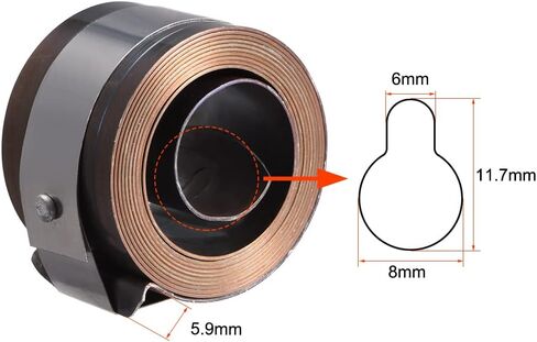 uxcell Drill Press Spring Drill Press Quill Feed Return Coil Spring Assembly Spring Steel Chemical Blackening Finish 1400mm Expand Long 45 X 30 X 0.7mm 2 Pcs in Saudi Arabia