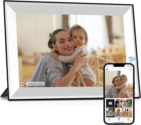 10.1 Inch Uhale WiFi Digital Picture Frame with 32GB Storage and 1280 * 800 IPS Touch Screen Easy Setup to Share Photo Video via Free APP, for Christmas in Kuwait