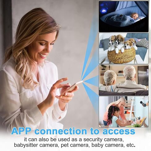 كاميرا Nanny Cam الخفية 1080P WiFi، كاميرا مراقبة في الوقت الحقيقي مع رؤية ليلية لكشف الحركة in Kuwait
