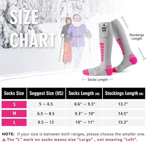 Heated Socks for Men Women 7.4V 22.2WH Battery 2023 Upgraded Heating Socks with APP Remote Control for Hunting Fishing Camping Hiking Outdoor Work(Red,L) in Kuwait