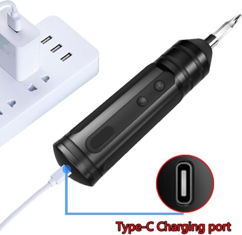 مجموعة مفك براغي لاسلكي، مفك براغي محمول 10 في 1، لقم من سبائك الصلب (تركيب سريع بزرين) مفك براغي كهربائي قابل لإعادة الشحن مع 10 أنواع رؤوس in Kuwait