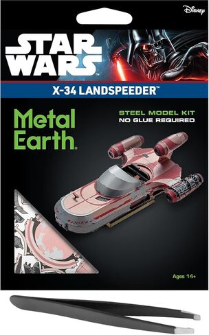 مجموعة نماذج معدنية ثلاثية الأبعاد من Fascinations Metal Earth Star Wars X-34 Landspeeder مع ملاقط in Saudi Arabia