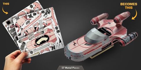 مجموعة نماذج معدنية ثلاثية الأبعاد من Fascinations Metal Earth Star Wars X-34 Landspeeder مع ملاقط in Saudi Arabia