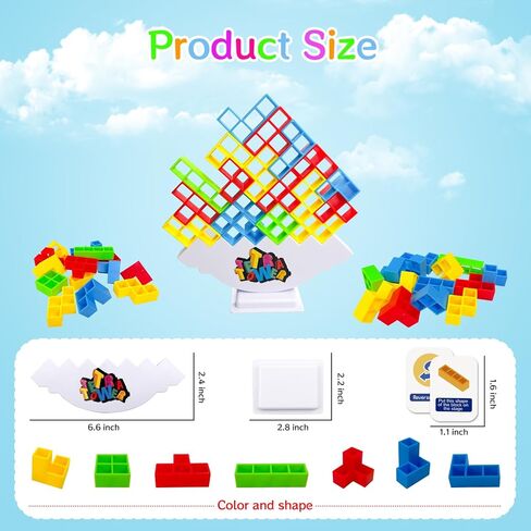 32 قطعة من ألعاب برج تيترا كومة ألعاب لوحة الهجوم تيترا تتريس ألعاب التراص التوازن فريق بناء كتل 2 لاعبين لعبة ألغاز للأطفال والكبار والأصدقاء والفصول الدراسية العائلية ولعبة الليل والحفلات in Kuwait