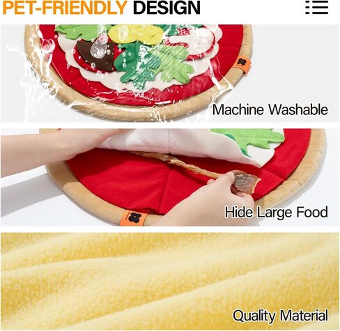 لعبة MEWOOFUN Pizza Dog Snuffle، ألعاب تفاعلية للكلاب من أجل الملل، لعبة ألغاز للكلاب لمهارات البحث عن الطعام الطبيعية، ألعاب إثراء الكلاب لتدريب الذكاء، حصيرة Snuffle للكلاب والقطط (بني) in Saudi Arabia