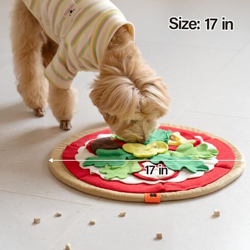 لعبة MEWOOFUN Pizza Dog Snuffle، ألعاب تفاعلية للكلاب من أجل الملل، لعبة ألغاز للكلاب لمهارات البحث عن الطعام الطبيعية، ألعاب إثراء الكلاب لتدريب الذكاء، حصيرة Snuffle للكلاب والقطط (بني) in Saudi Arabia