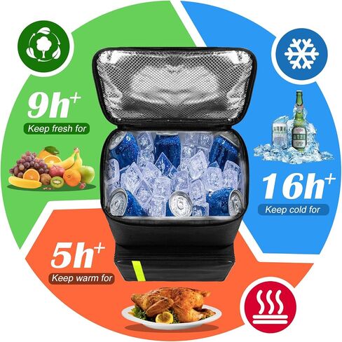 AURUZA 30L Backpack Cooler Bag, Black, Large Capacity, Insulated, Leak Proof, 16 Hours Cooling, 45 Cans in Saudi Arabia