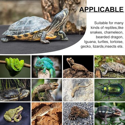 Haull 4 قطع سجاد الزواحف الحيوانات الأليفة Terrarium بطانات أرضية الفراش الركيزة بطانة لوازم الزواحف قفص حصيرة خزان الملحقات للسحلية الملتحية التنين السلحفاة ثعبان النمر (الأزرق، 47 × 24 بوصة) in Kuwait