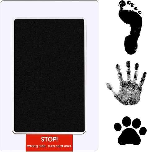 Whaline 18Pcs Baby Inkless Handprint and Footprint Kit 6 Colorful Safe Hand and Foot Ink Pad and 12 Card Clean Touch Dog Paw Print Stamp Kit for Newborn Pet Registry Family Keepsake Baby Shower Gift in Saudi Arabia