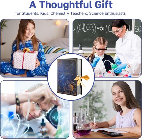 Periodic Table with Real Elements Inside, Large 8.3x5.5" Acrylic Display with 83 Samples & Light-Up Color Charging Base - Ideal for Teachers,Students as Educational Gift,Perfect for Science Decor in Saudi Arabia