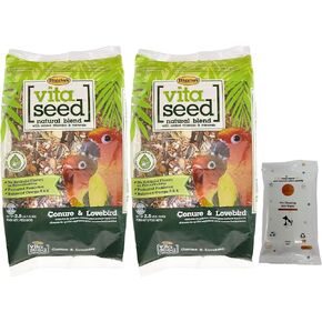 Aurora Pet Bundle (2) Higgins Vita Seed Conure & Lovebird Bird Food (2.5 lb Each) with AuroraPet Wipes