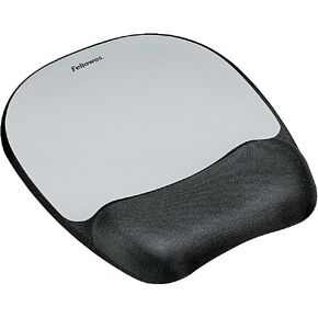 Fellowes Memory Foam Mouse Pad/Wrist Rest Combo, Black/Silver Streak (9175801) in Saudi Arabia