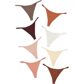DEANGELMON G-string Thongs for Women Panties No Show Thong Seamless Underwear Low Rise Comfortable Microfiber Workout Pack