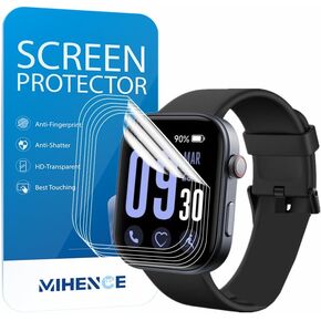 Screen Protector for GTX12 1.99'' Smart Watches, TPU HD Protective Film Compatible for ENOMIR/Tensky/Fitpolo 1.99'' Smart Watches (6PCS)