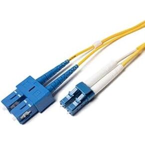 FCD 2Pk 0.5M OS2 LC SC Single Mode Fiber Patch Cables - 2 Pack | Duplex 9/125 LC to SC Singlemode Jumper Cord 0.5 Meter (1.64ft) | Pack Options: 2, 4, 6, 10, 12, 24 | sm Patch-Cord lc-sc
