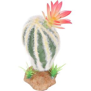 HEEPDD Aquarium Cactus Plant, Artificial Cactus Plant Landscaping Decoration for Fish Reptile Terrarium
