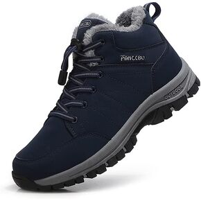 Mens Winter Boots Casual Lightweight Waterproof Snow Boots Anti-Slip Fur Lined Trekking Backpacking Hiking Boots…