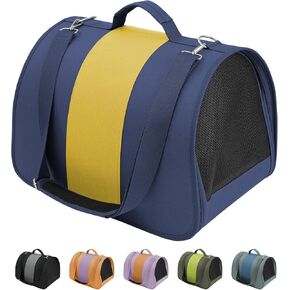 Cat, Dog Carrier for Medium Large Cats up to 60 Lbs, TSA Airline Approved Carrier Soft Sided, Collapsible Travel Puppy Carrier (Black and Gray, Large)