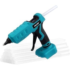 Mellif Cordless Hot Glue Gun for Milwaukee 18V Battery, Handheld Electric Power Glue Gun Full Size for Arts & Crafts & DIY with 20 0.43" Glue Sticks (Battery Not Included)
