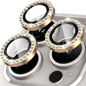 Compatible with iPhone 14 Pro/iPhone 14 Pro Max Diamond Camera Lens Protector, 9H Tempered Glass Metal Ring Bling Decoration Accessories for Women (Silver Diamond)