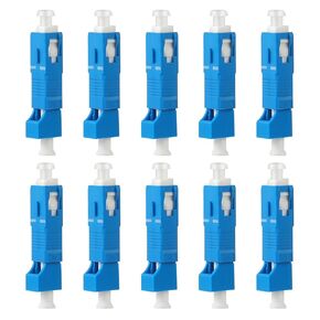 10 Pcs SC to LC Adapter,SingleMode 9/125um SC Male to LC Female Hybrid Optical Fiber Adapter Connector,Optical Equipment Tool for Visual Fault Locator,Optical Power Meter,Digital Communication