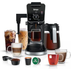 Ninja CFP201 DualBrew Hot & Iced 12-Cup Coffee Maker, Single-Serve for Grounds & K-Cup Pod Compatible, 3 Brew Styles, 60-oz. Water Reservoir & Carafe, Black