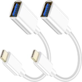 USB C Male to USB Female Adapter Cable, USB Type C to USB Adapter 2 Pack OTG Cable High Speed USB to USB C Converter Compatible with MacBook Pro/Air, iPad Pro, Samsung Notebook, Smartphone