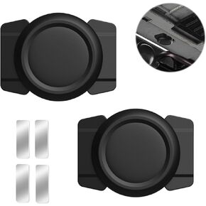 2Pcs Magnetic Airtag Holder, Hidden Convenient Find Quickly Anti-Loss Airtag Holder Suitable for Laptop Car Bike Metal Surfaces(Black)