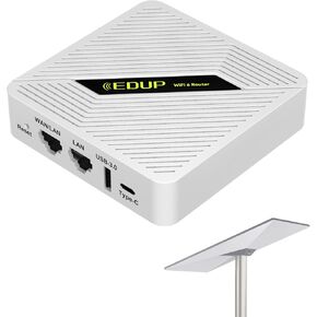 EDUP Starlink Mini WiFi 6 Router, Optimized for Starlink Gen2/ Gen3, Dual-band 1800 Mbps, MU-MIMO, VPN Support, NAS Function, 120 Devices, Seamless Starlink Integration, Stable, High-Speed Wi-Fi-White