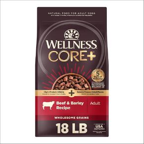 Wellness CORE+ (Formerly RawRev) Grained Large Breed Dry Dog Food, Original Deboned Chicken, Chicken Meal & Turkey Meal Recipe, 20 Pound Bag