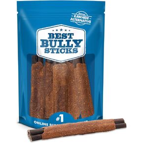 Best Bully Sticks Chicken Wrapped Beef Collagen Sticks - 6 Inch 5 Count (Pack of 1) - All-Natural, USA Baked and Packed, Easily Digestible, Limited Ingredient, Rawhide Alternative