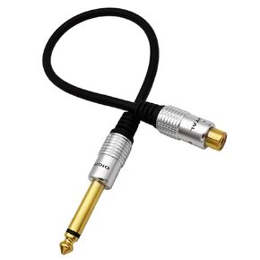 6.35mm to RCA, RCA to 1/4 Mono TS Cable, Gold Plated 6.35mm Mono Female to RCA Male Audio Interconnect Cable 5.6Feet/1.8M.