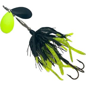 Delong Lures - The Berserker, Bucktail Fishing Lures - Bucktail Jig with Inline Spinner, Musky & Pike Baits Spinnerbaits, Tackle for Freshwater and Saltwater Fishing, Made in USA