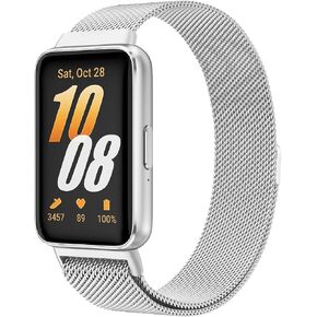Amzpas Metal Bands for Samsung Galaxy Fit 3 Band, Stainless Steel Mesh Band Compatible with Samsung Galaxy Fit 3 for Women Men in Saudi Arabia