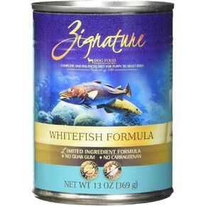 Zignature Whitefish Canned Dog Food Formula 12/13oz