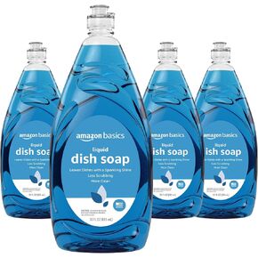 Amazon Basics Dish Soap, Fresh Scent, 30 fl oz, Pack of 4
