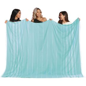 Cacala Oversize Sandproof Turkish Beach Blanket and Towel, Super Soft and Lightweight, Best as Picnic Blanket, Outdoor and Camping, 59" x 79", Silver Grey