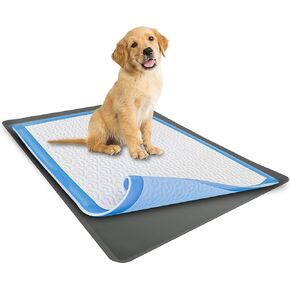 Skywin Dog Pad Holder Tray 30x36 in – ( 1 Pack ) No Spill Pee Pad Holder for Dogs - Works with Most Training Pads - Easy to Clean and Store - Perfect for Dog Potty Tray (Grey)