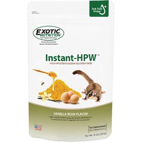 Instant-HPW - All Natural Vitamin Enriched Sugar Glider Food - Healthy & Nutritious - High Protein Wombaroo - Staple Diet (1 lb)