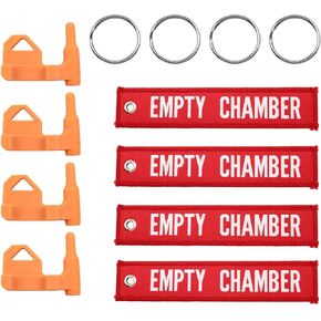 Xhziy-AR15 Chamber Marker The Chamber of a Rifle, a Pistol, a Shotgun Universal Compatibility Chamber Logo 4 red Labels 4 4set
