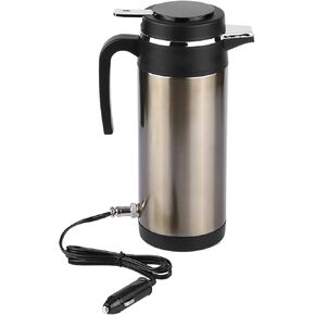 12V Car Electric Kettle 1000ML Stainless Steel Car Electric In-car Kettle Travel Thermoses Heating Water Bottle Heating Cup