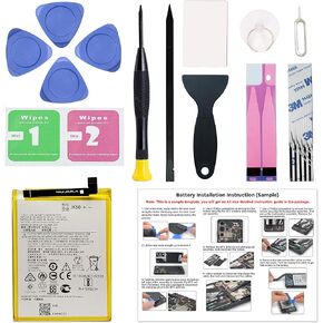 New JK50 Battery Replacement for Moto G7 Power (XT1955) / G Power 2021, with Instruction Manual & Repair Toolkit