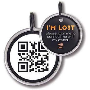 Spotted! Pro Smart Pet Tag - Cat and Dog Tag, Lost Pet Alerts, Pet Finder, Outdoor Virtual Pet Leash, Walk Tracker, Free App, Waterproof, No Monthly Fees (Medium to Large Size Dogs)