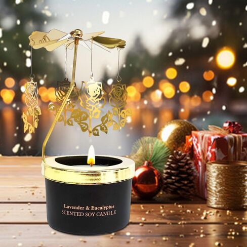 هدية عيد ميلاد للنساء، هدية فريدة من نوعها لشموع كعكة عيد الميلاد للأمهات والأخوات وأفضل الأصدقاء، هدية من الشموع المعطرة الدوارة لعيد الأم، وعيد الميلاد، وعيد الفصح، 6 أونصة. in Kuwait